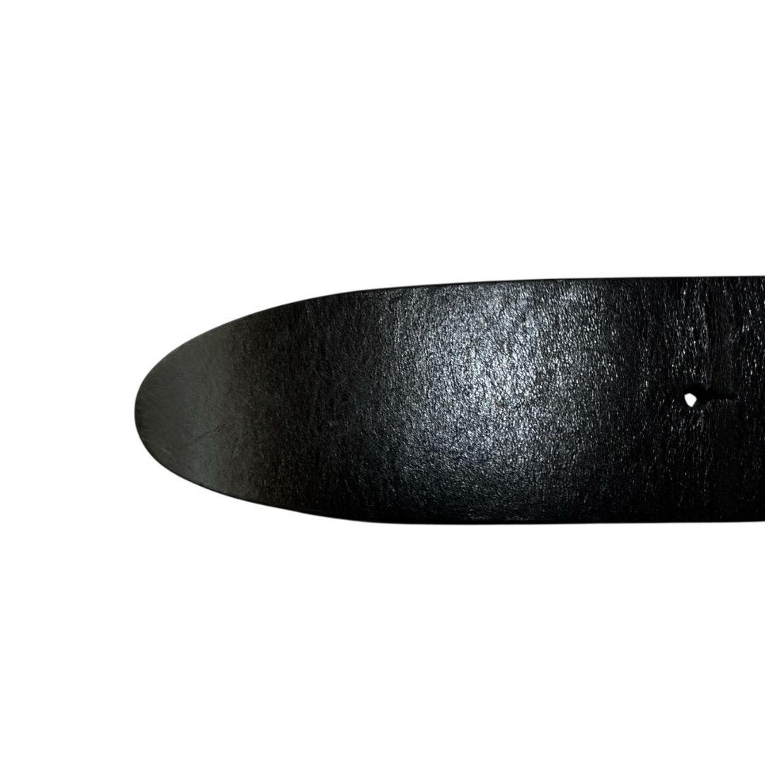 美品✨DOLCE&GABBANA レザーベルト イタリア製 ビッグバックル 本革