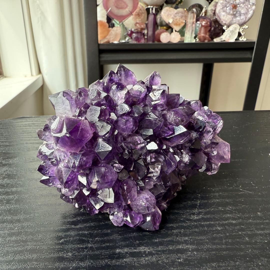 天然石アメジストの原石　置物NO.090713