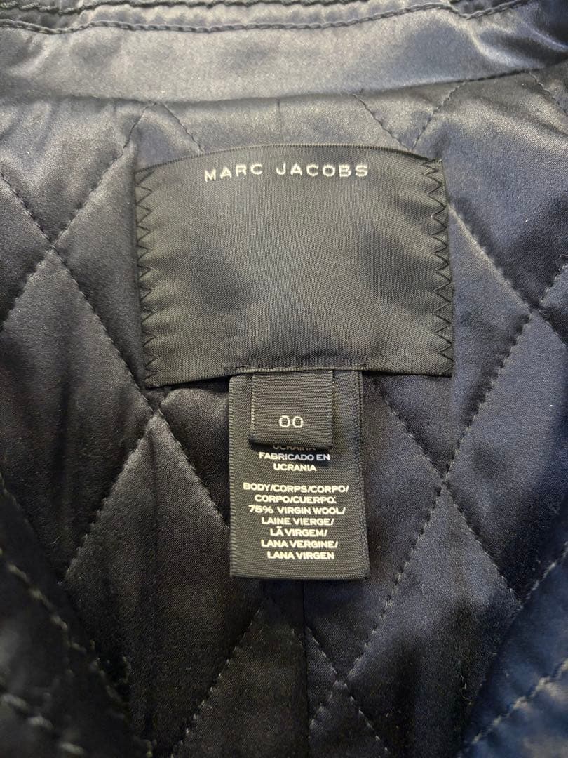 MARC JACOBS ピーコート ロング　シルク　中綿　製　ブラック