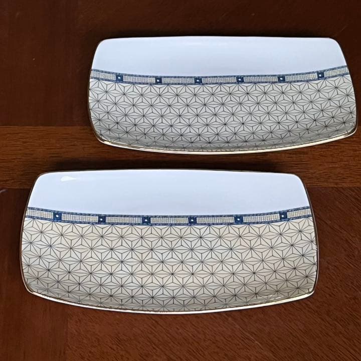 【美品】ウェッジウッド★サムライ★オブロングプレート　2枚