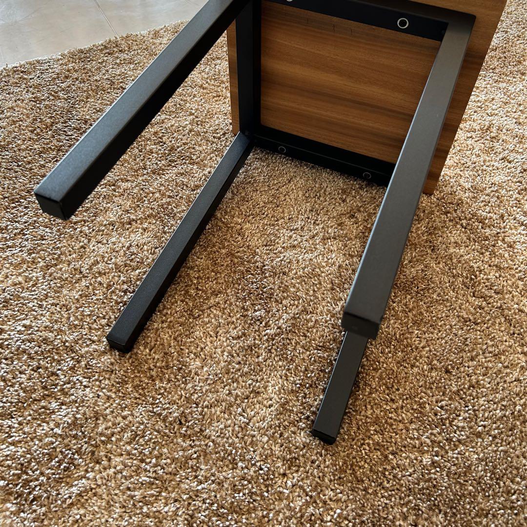 新品☆腰掛け スツール 楠無垢 ナイトテーブル アイアン 花台 電話台 補助椅子