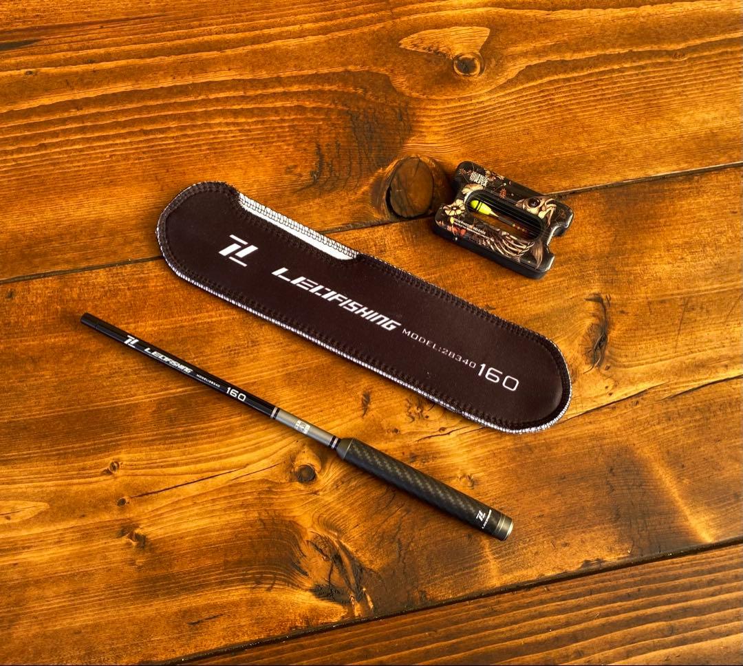 釣り竿セット　小物釣り竿　タナゴ竿　仕掛けセット　160cm ウッドグリップ