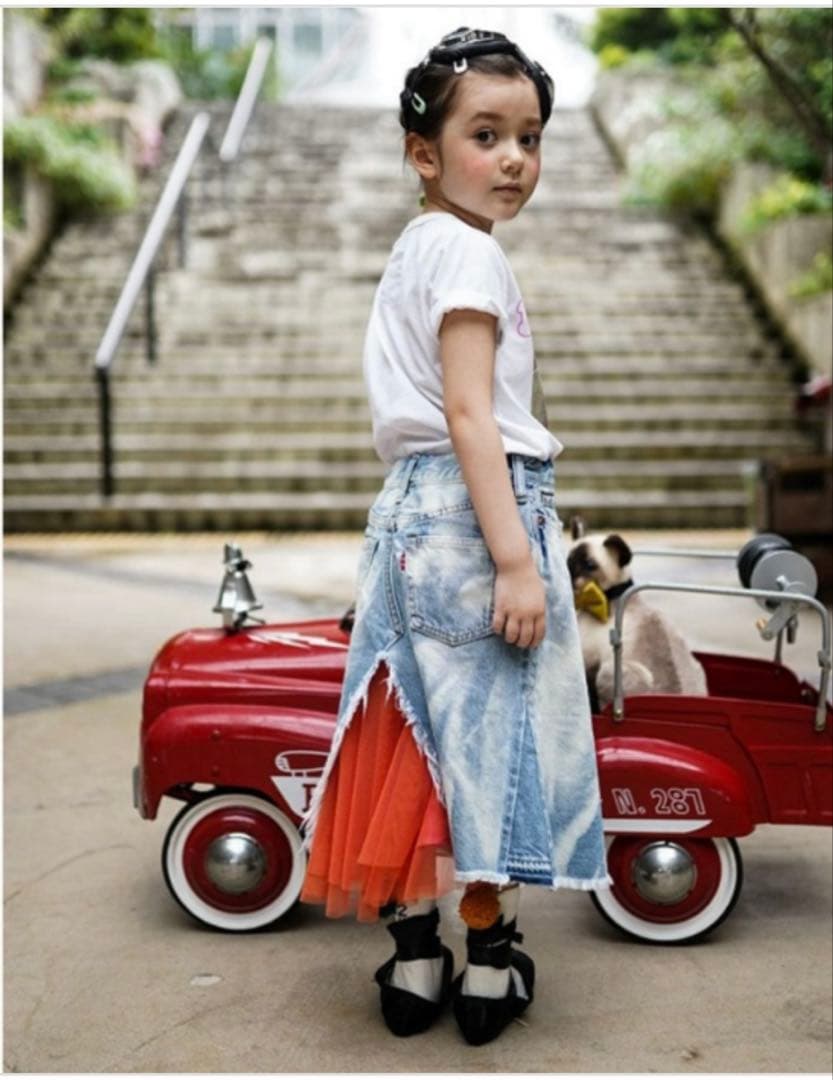 ゴートゥーハリウッド　ペルソナデニムスカート　チュールデニムスカート　01サイズ