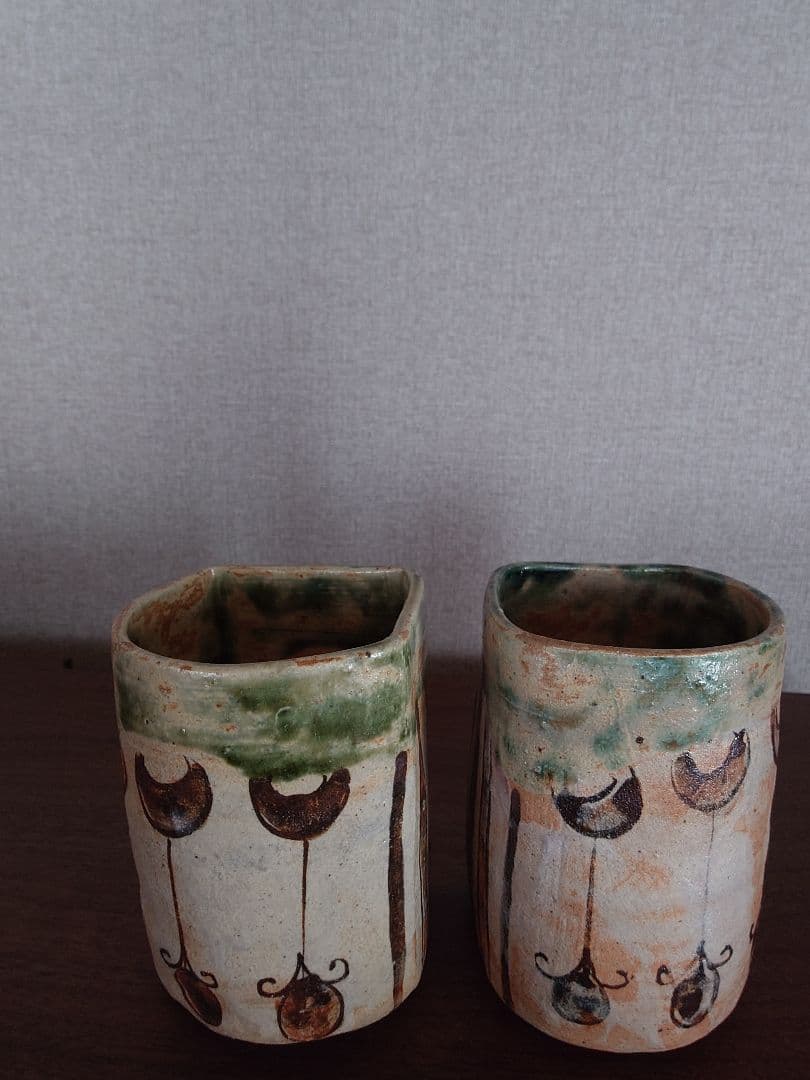 織部焼き灰器2個