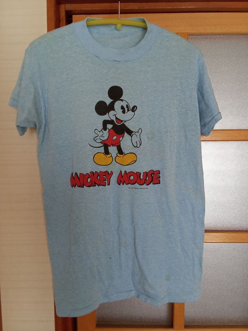 ミッキーマウス Tシャツ ライトブルー