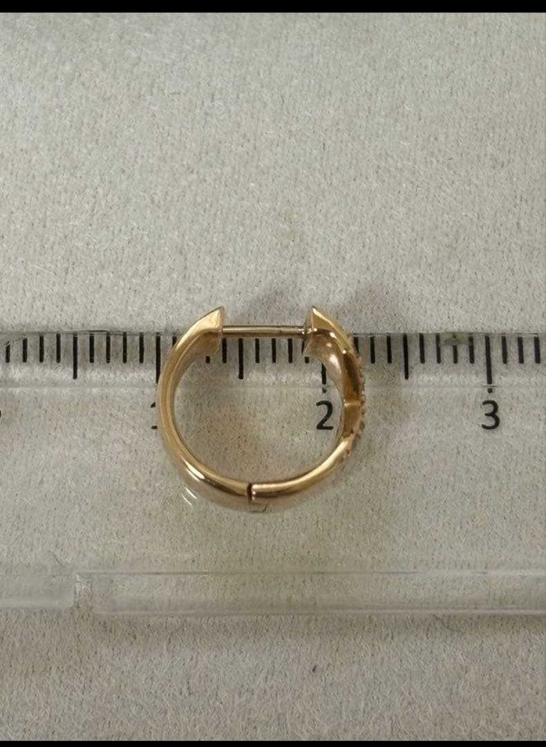 Vendome Aoyama k18 ループ ダイヤモンド ピアス