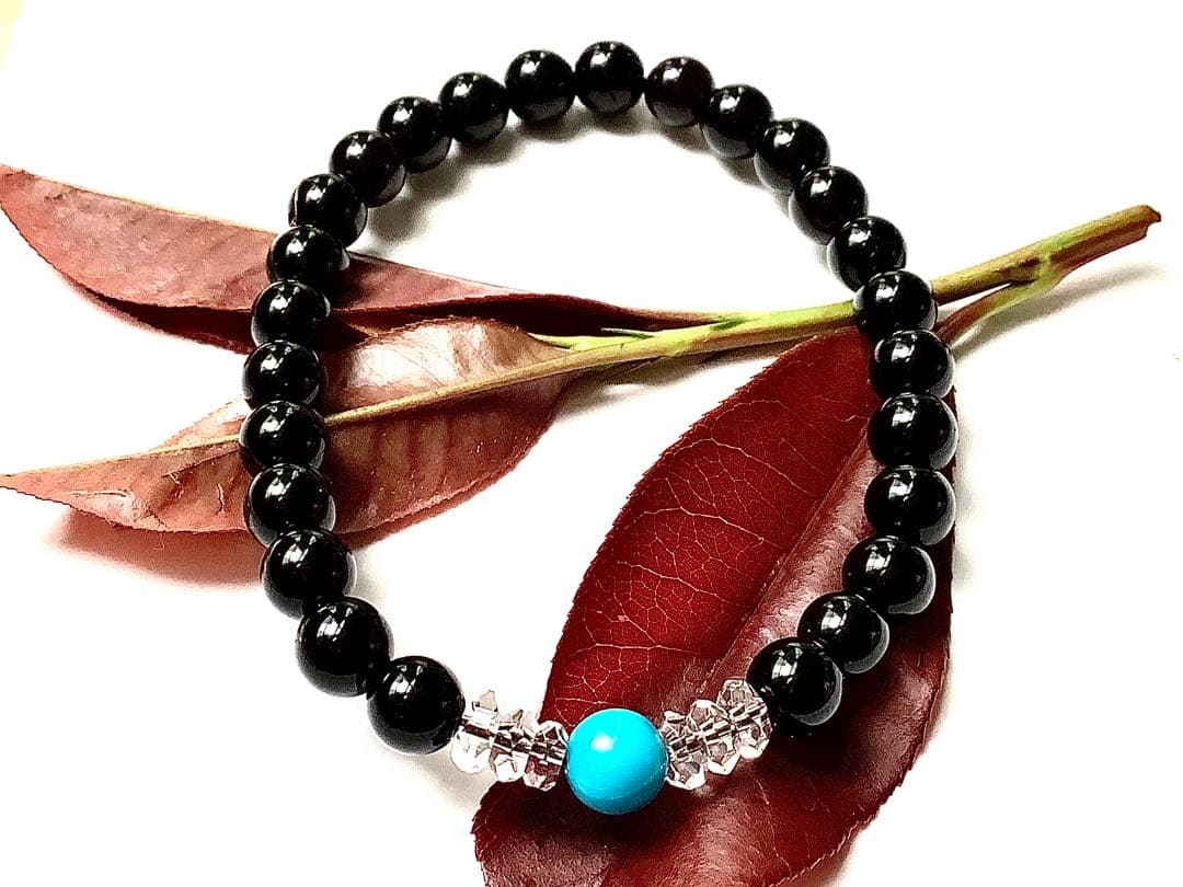 スリーピングビューティーターコイズ‼️国内最高峰黒平水晶*奈留島水晶ブレスレット