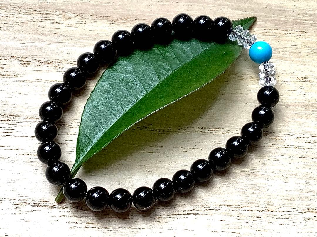 スリーピングビューティーターコイズ‼️国内最高峰黒平水晶*奈留島水晶ブレスレット