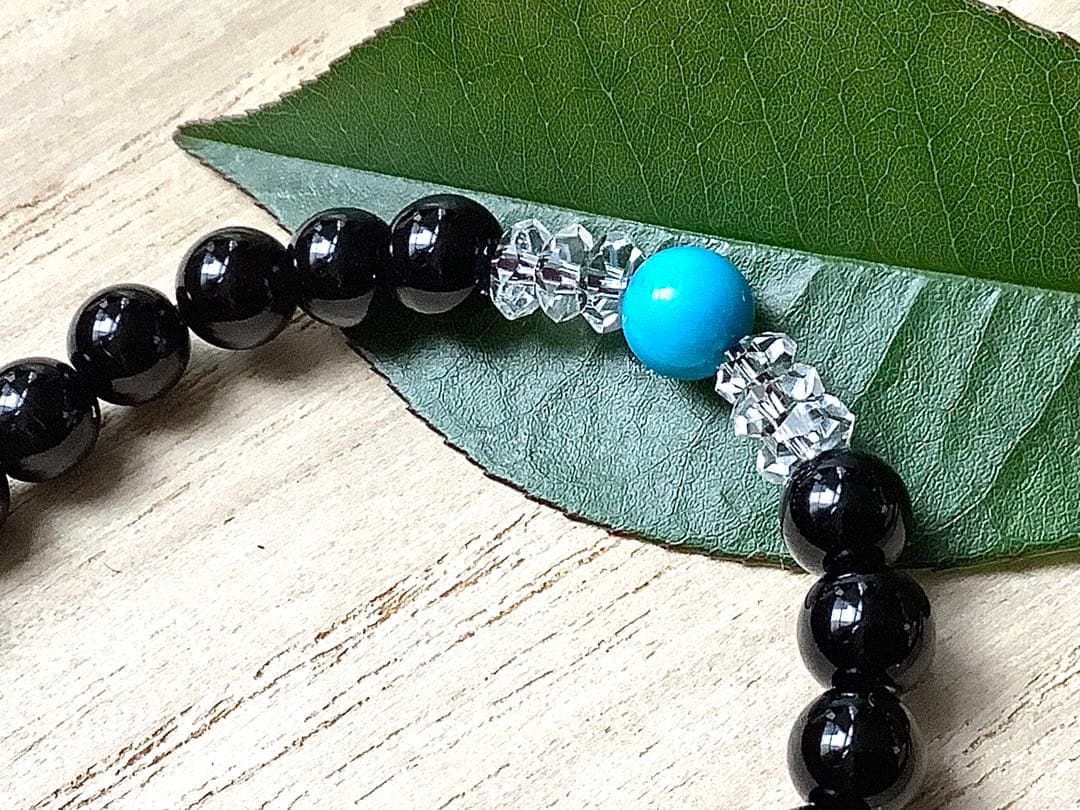 スリーピングビューティーターコイズ‼️国内最高峰黒平水晶*奈留島水晶ブレスレット