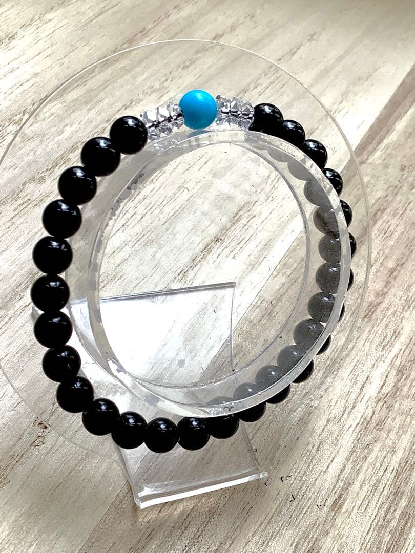 スリーピングビューティーターコイズ‼️国内最高峰黒平水晶*奈留島水晶ブレスレット