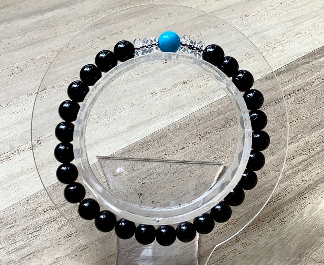 スリーピングビューティーターコイズ‼️国内最高峰黒平水晶*奈留島水晶ブレスレット