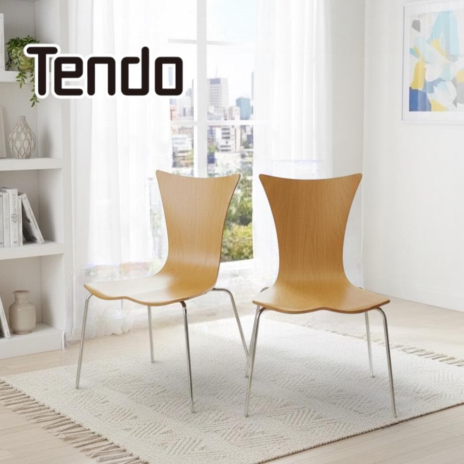 天童木工　スタッキングチェア　2脚セット