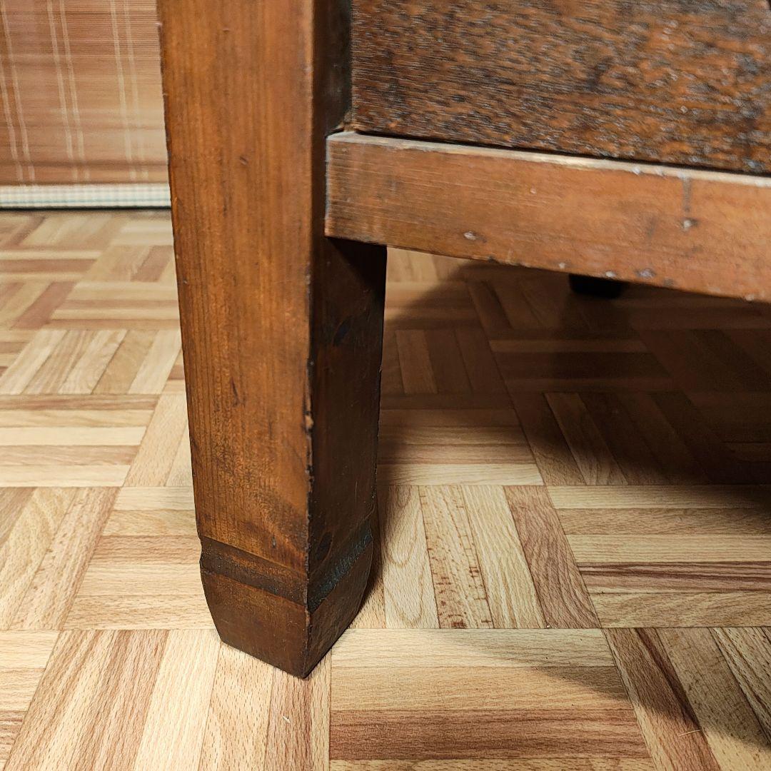 両引座卓　ちゃぶ台　文机　小引き出し6杯　昭和レトロ　古家具