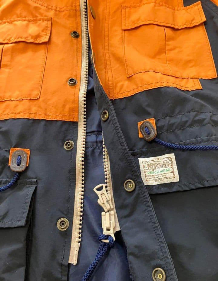 ネイバーフッド マウンテンパーカー Sサイズ オレンジ/ブラック