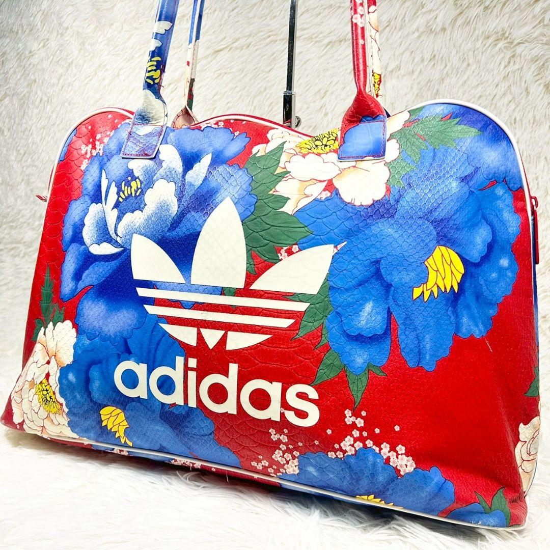 極美品✨アディダス オリジナルス ボストンバッグ 花柄 フラワー A4可
