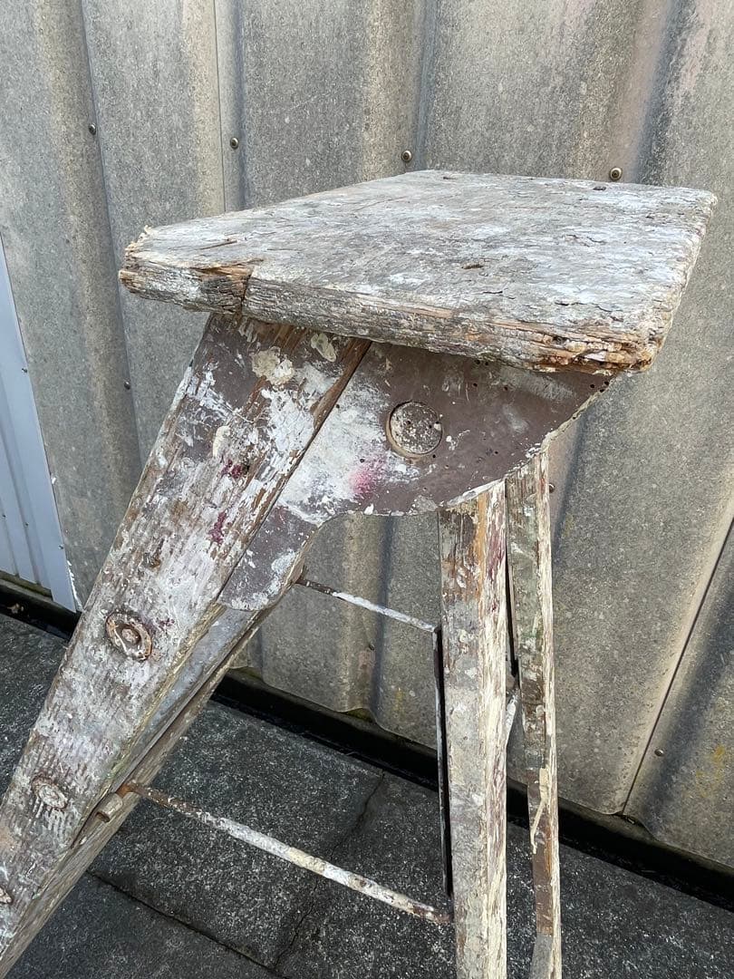 ビンテージ/フランス製/木製/大型/ラダー/脚立/ディスプレイ/店舗什器/①