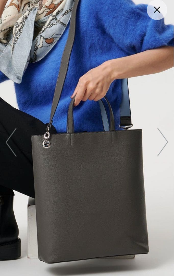 UNITED ARROWSグレー 合成皮革 トートバッグ