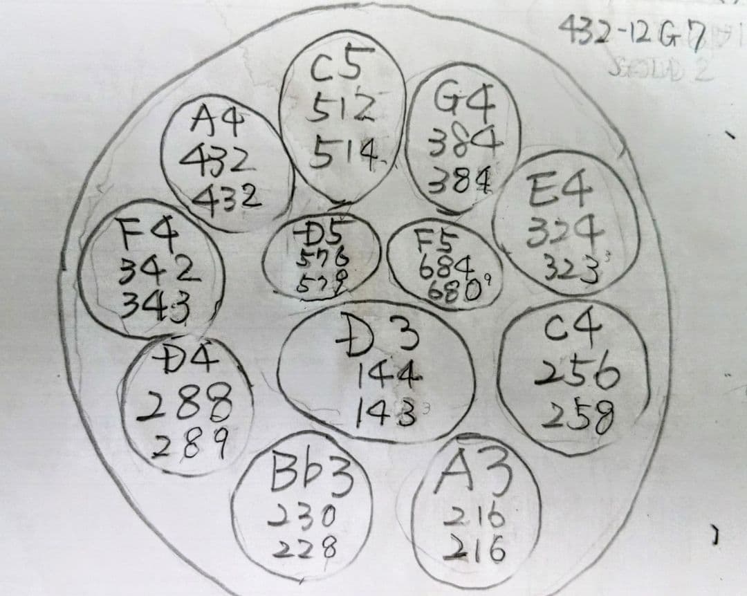 ハンドパン　56センチ 12音　Dマイナー A＝432Hzでチューニング