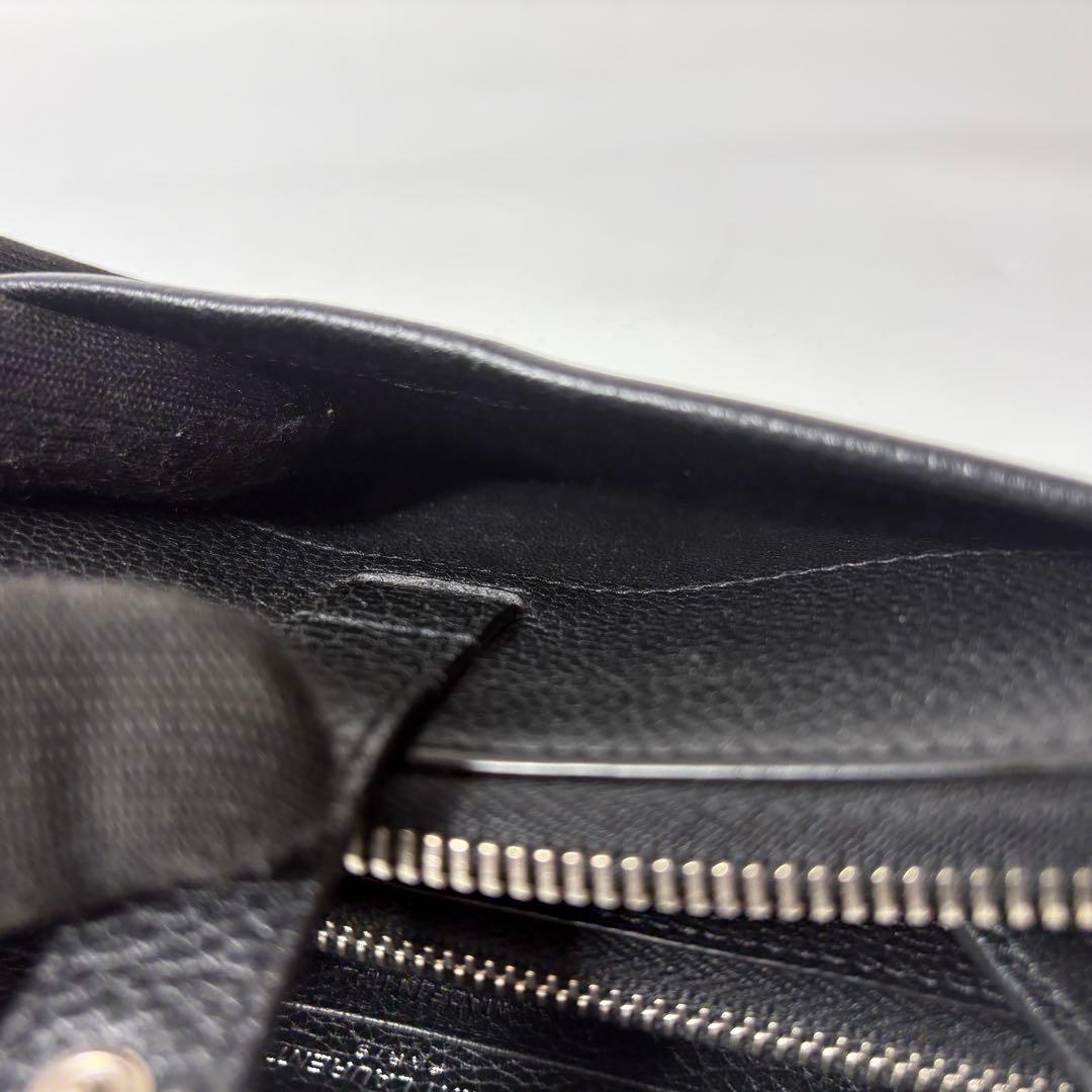 サンローラン　サック ドゥ ジュール ジップウォレット 長財布 ブラック.