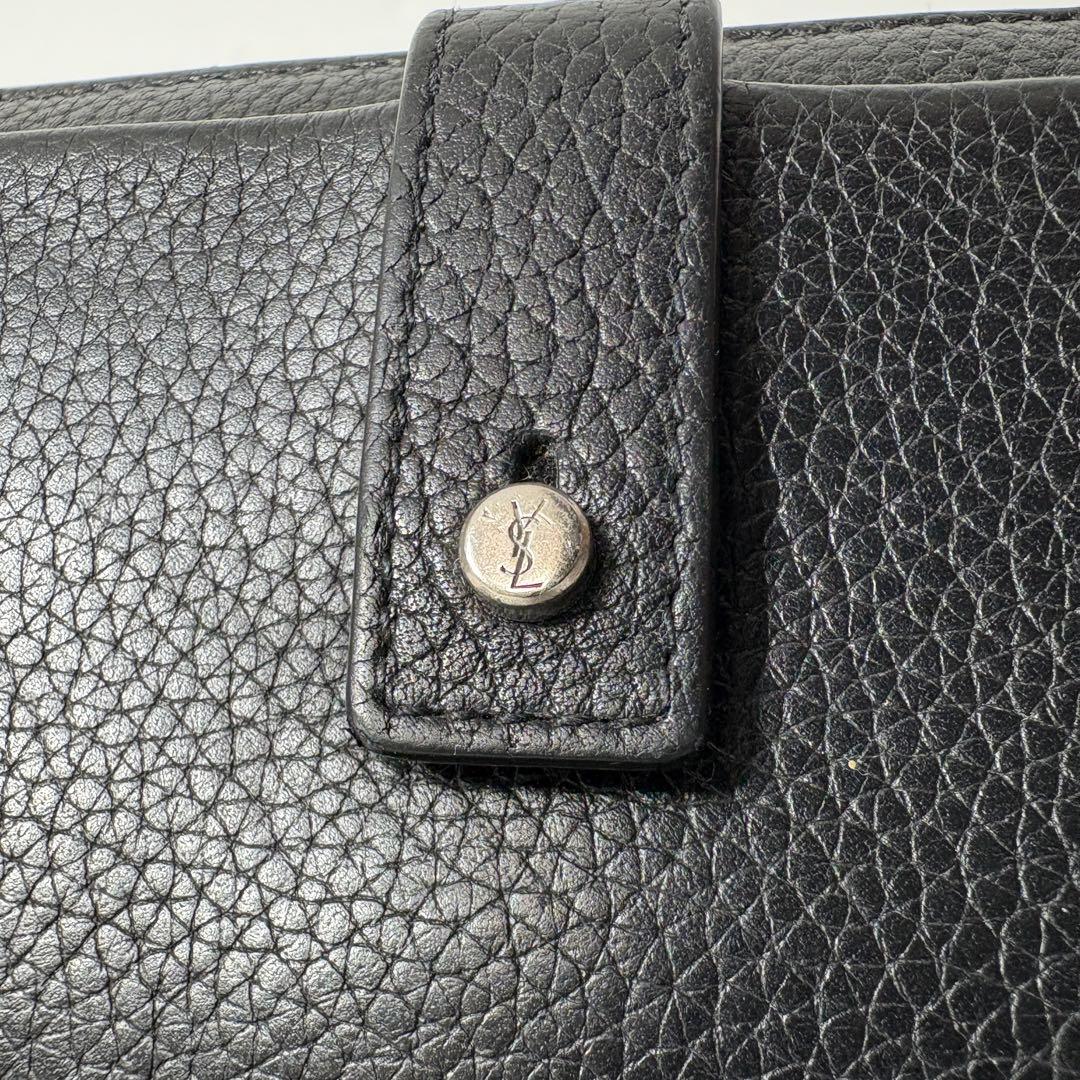 サンローラン　サック ドゥ ジュール ジップウォレット 長財布 ブラック.