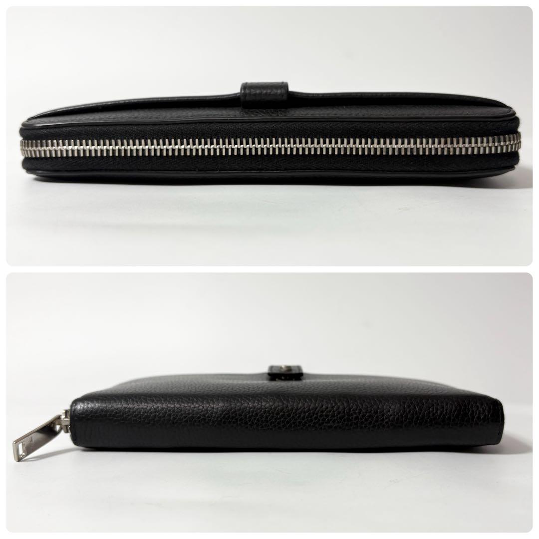 サンローラン　サック ドゥ ジュール ジップウォレット 長財布 ブラック.