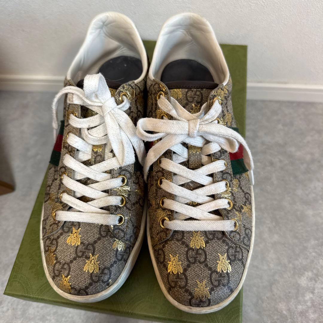 グッチ スニーカー シェリーライン ビー 蜂 GGスプリーム 23.5
