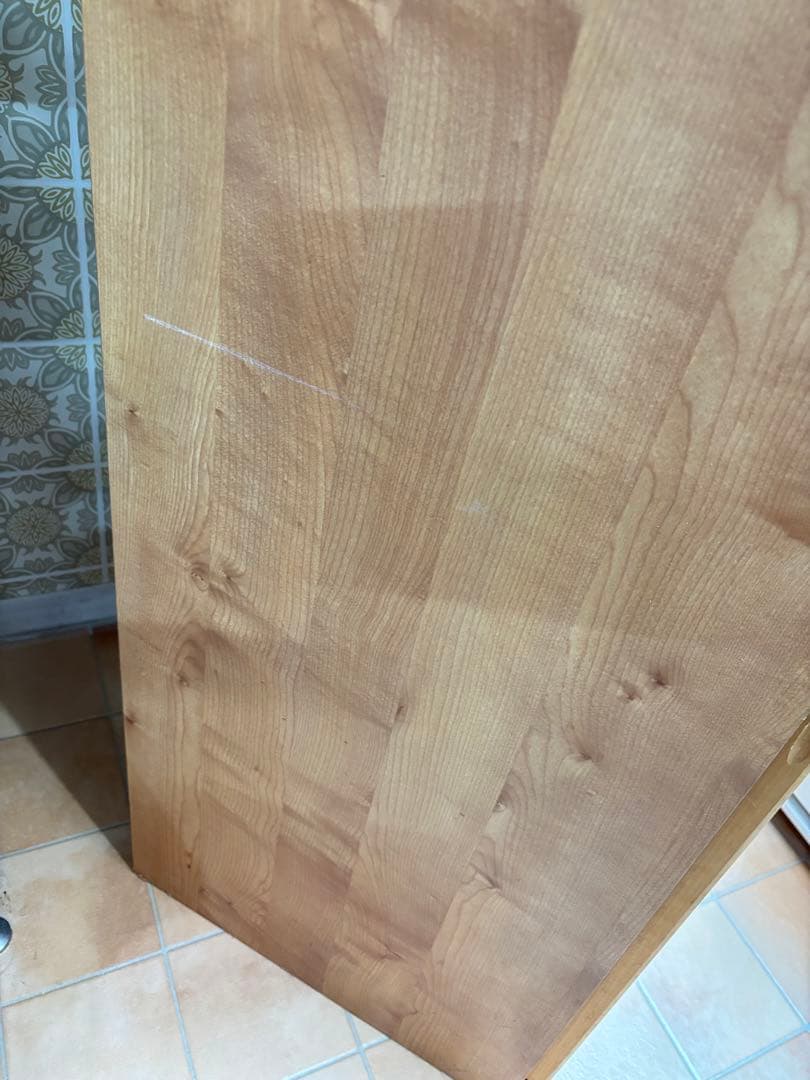 モモナチュラル　食器棚　アルダー材　ガラス扉