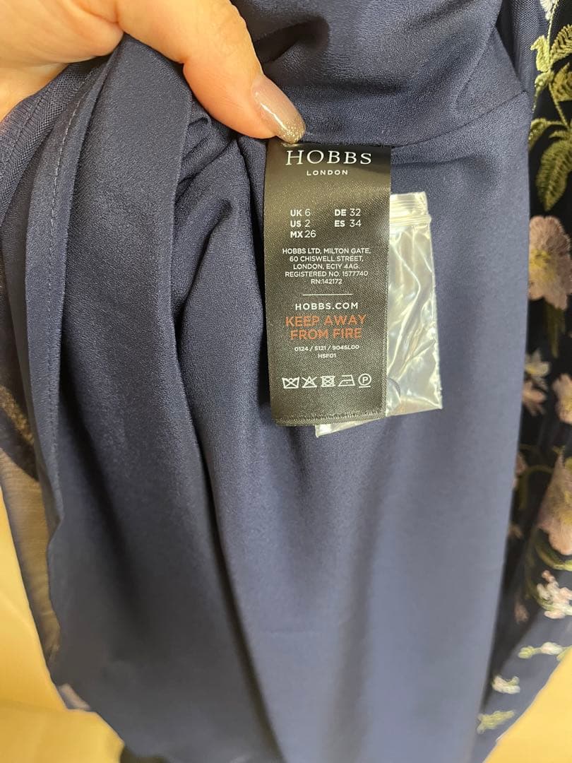 【Hobbs London】LOIS 刺繍ミディドレス