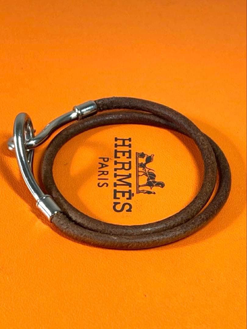 良品　エルメス　ジャンボ　シルバー金具　チョーカー　2連ブレスレット　箱付き