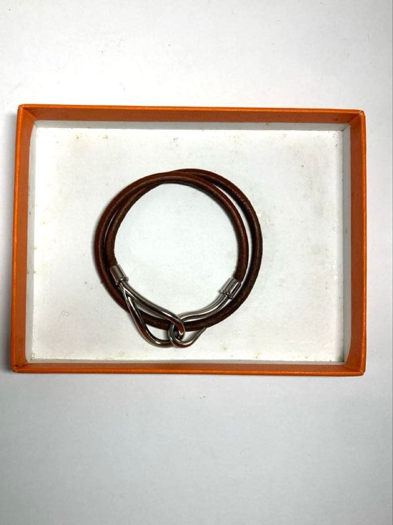 良品　エルメス　ジャンボ　シルバー金具　チョーカー　2連ブレスレット　箱付き