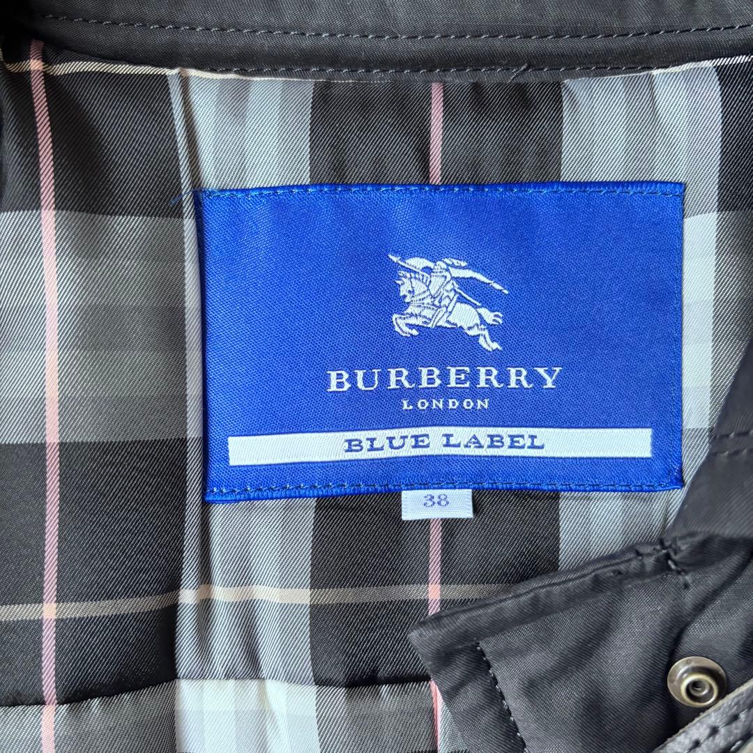 美品BURBERRY BLUE LABEL 黒　フード　ダッフル　38 M