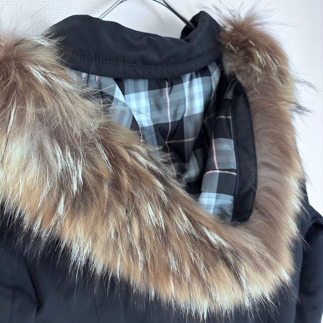 美品BURBERRY BLUE LABEL 黒　フード　ダッフル　38 M