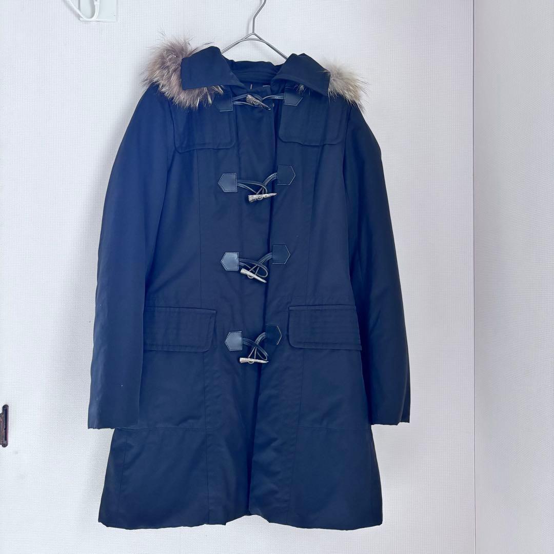 美品BURBERRY BLUE LABEL 黒　フード　ダッフル　38 M