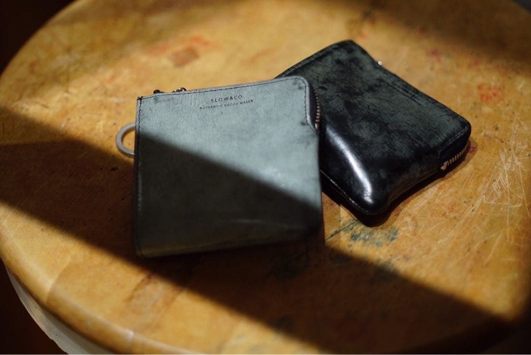 slow スロウ L ジップ ショート ウォレット ホワイトワックス