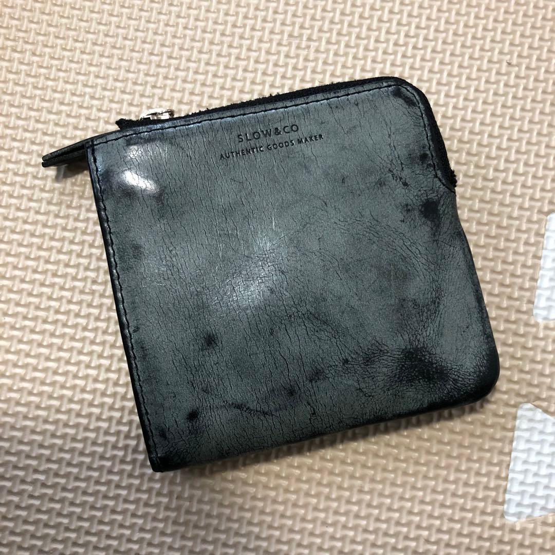 slow スロウ L ジップ ショート ウォレット ホワイトワックス