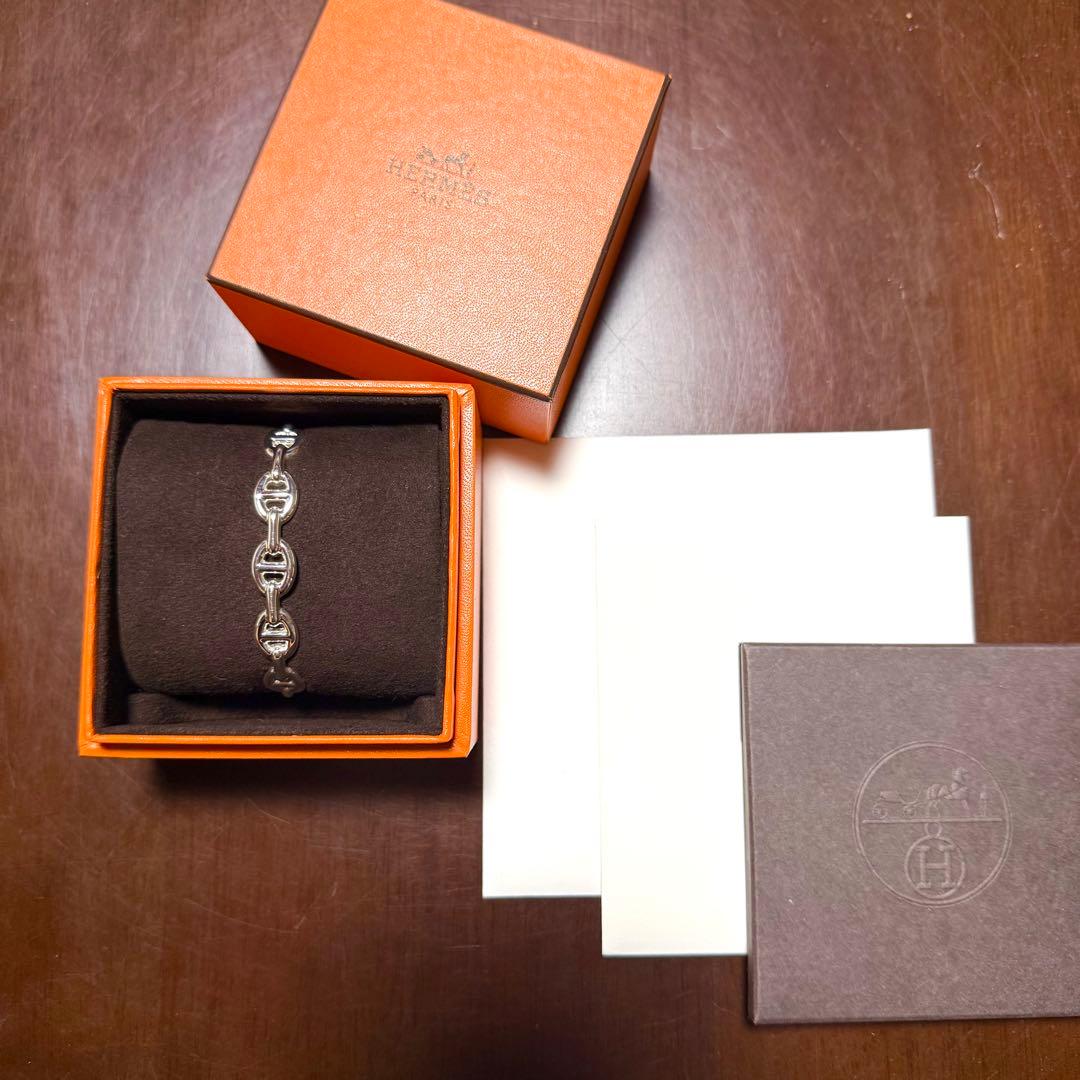 【正規品】HERMES エルメス シェーヌダンクル アンシェネ バングル SH