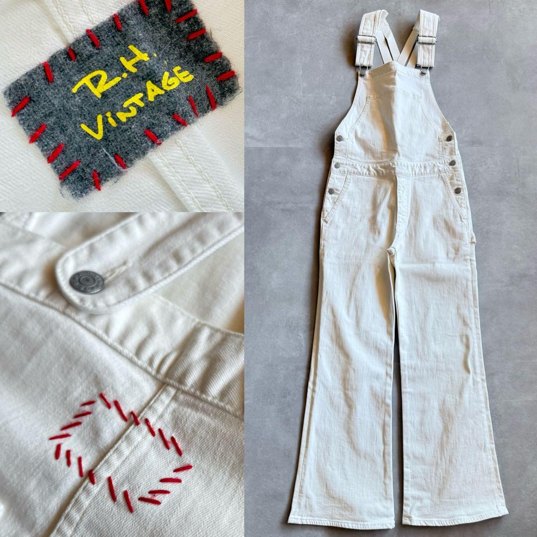 【美品✨】RonHerman オーバーオール　ホワイトデニム　オールインワン
