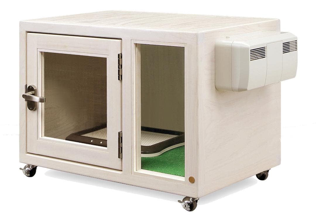 新品未使用｜防音ケージ｜小型犬向け｜キャスター付き｜ヒノキ材｜005