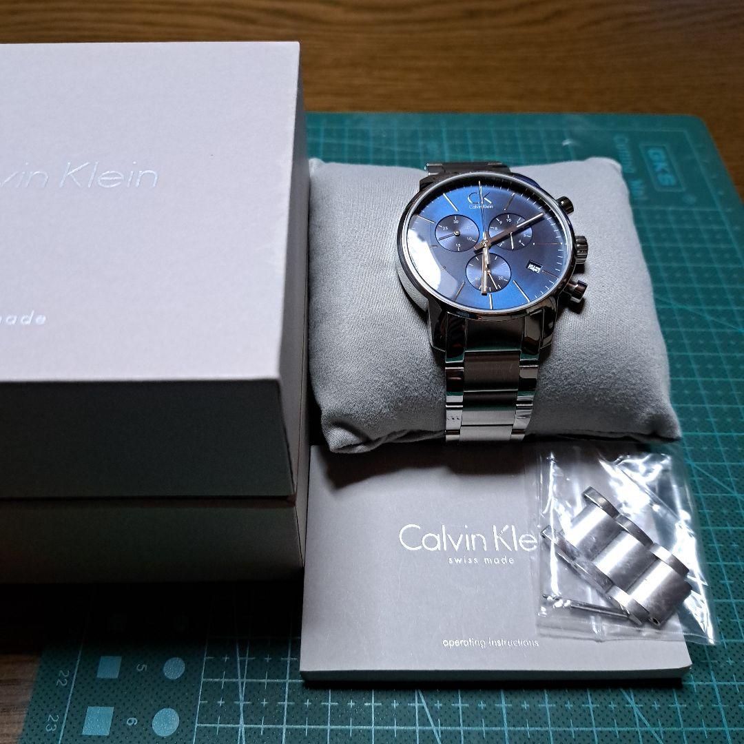 美品、カルバンクライン、クロノグラフ腕時計