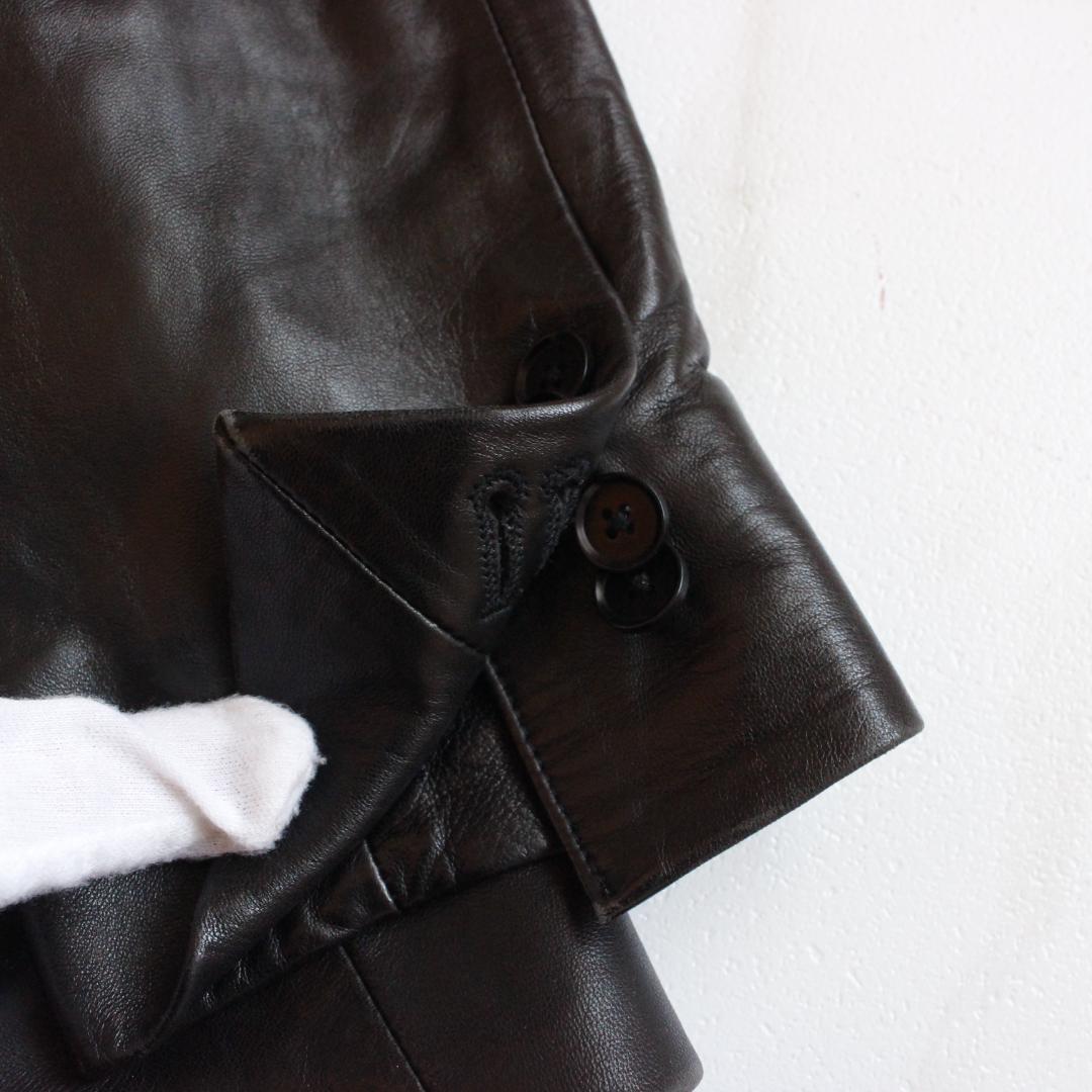 バナナリパブリック 羊革 テーラードジャケット M ブラック