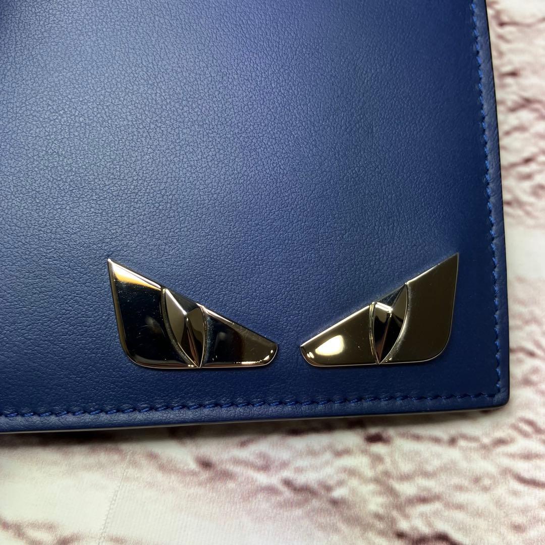 未使用品✨フェンディ モンスター バグズアイ 本革 レザー 二つ折り財布