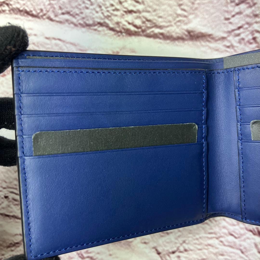 未使用品✨フェンディ モンスター バグズアイ 本革 レザー 二つ折り財布