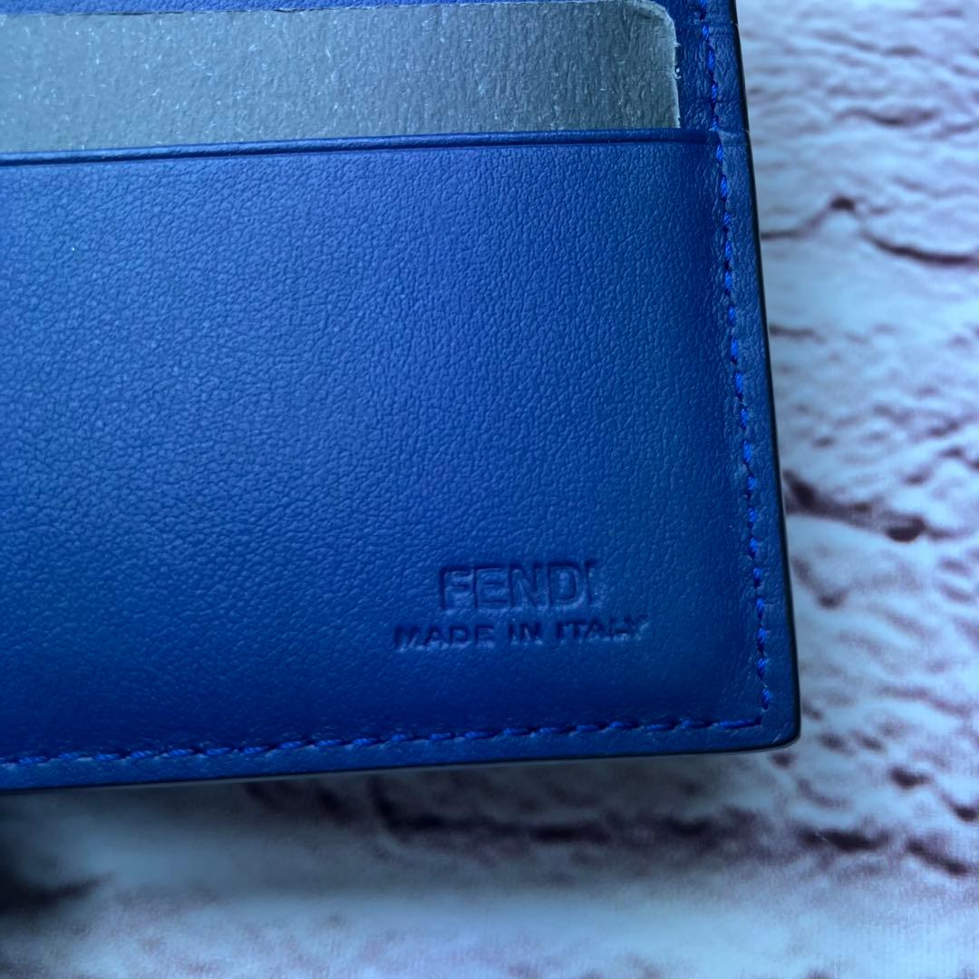 未使用品✨フェンディ モンスター バグズアイ 本革 レザー 二つ折り財布