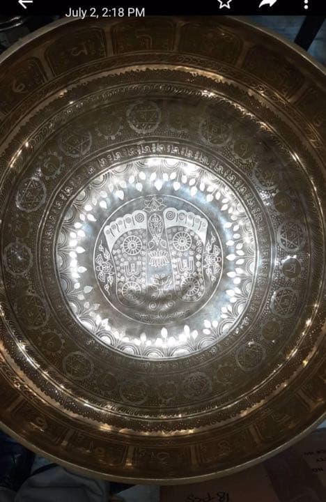 シンギングボウル　約30m  Buddha pada 仏陀御御足デザイン2