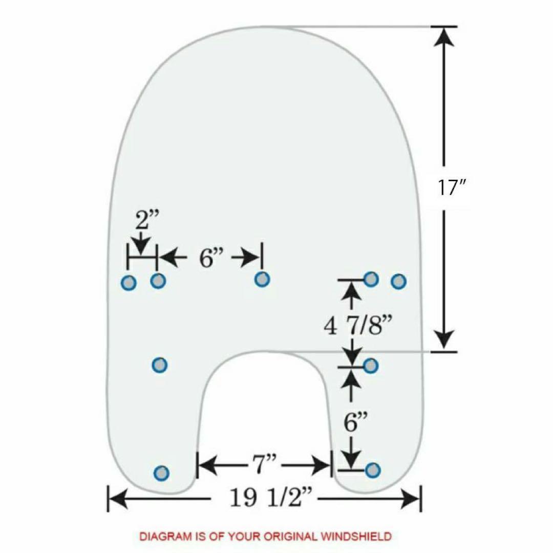 ハーレーダビッドソン 交換用ウインドシールド(クリア) 17インチ