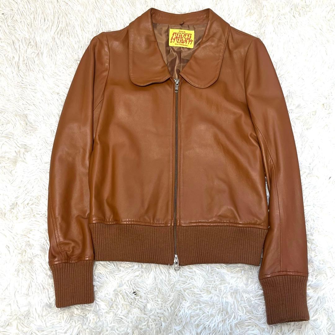 極美品　ロデオクラウンズ　ラムレザー　ジャケット　ブルゾン　フォックスファー