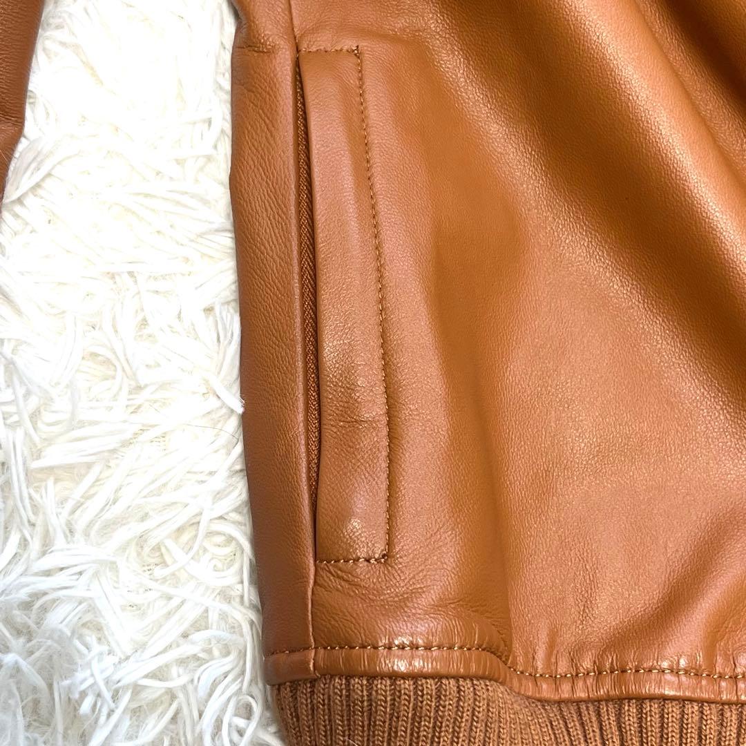 極美品　ロデオクラウンズ　ラムレザー　ジャケット　ブルゾン　フォックスファー