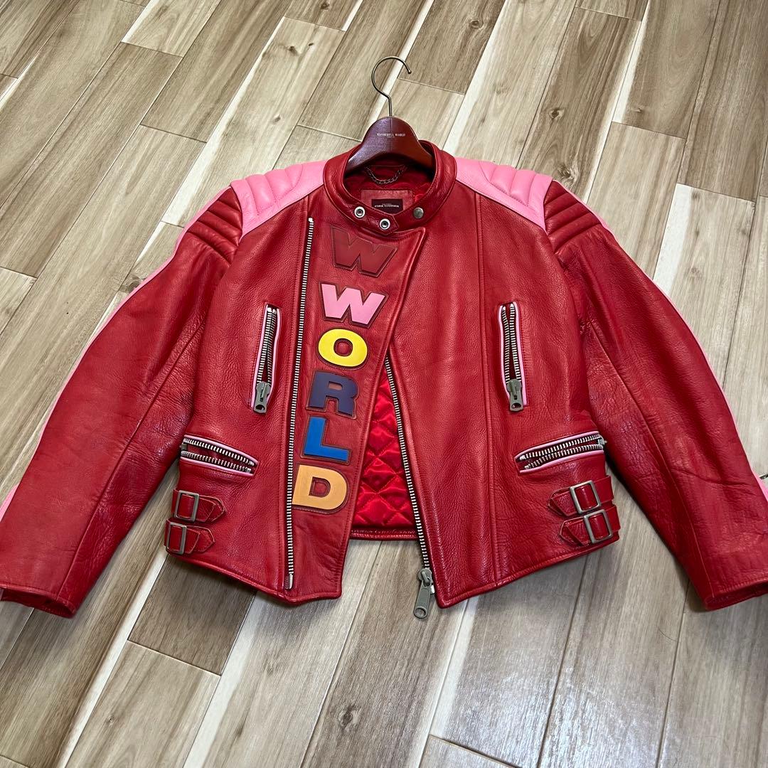 ワンダフル　ワールド　牛革　ライダース　ジャケット　(最終価格)