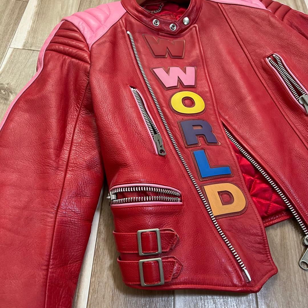 ワンダフル　ワールド　牛革　ライダース　ジャケット　(最終価格)