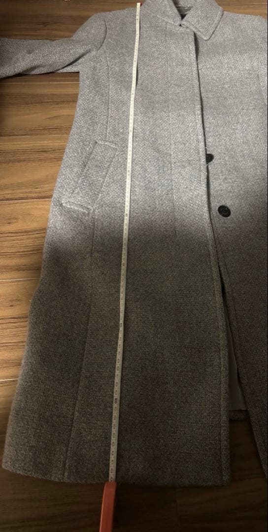 グレー チェスターコート ウール